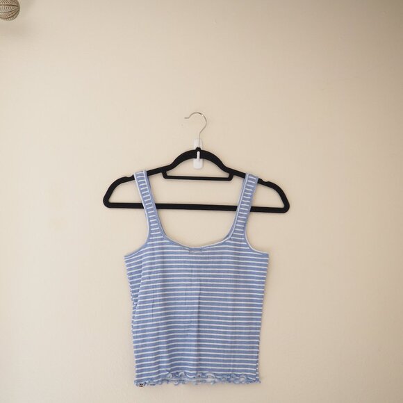!! NWT Billabong Searching For Sun Blue White Stripe Tank Top sz L - Picture 8 of 9